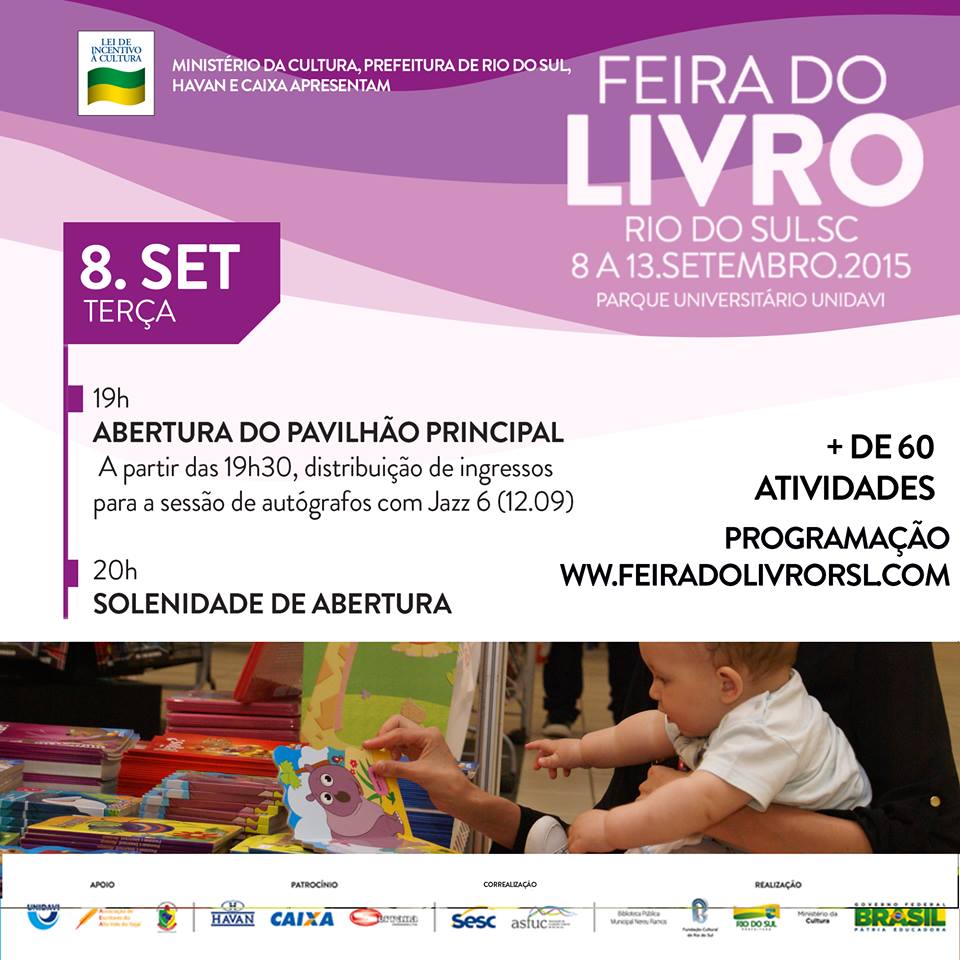 Feira do livro em Rio do Sul